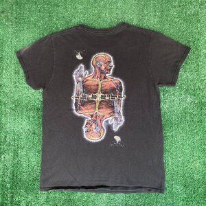Vintage Y2K TOOL Lateralus T-Shirt Grunge Metal Band Sun Faded Black S Alex Grey